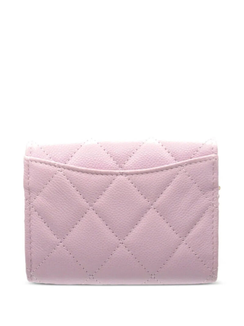 CHANEL Pre-Owned  2021 caviar-leather diamond-quilted card holder