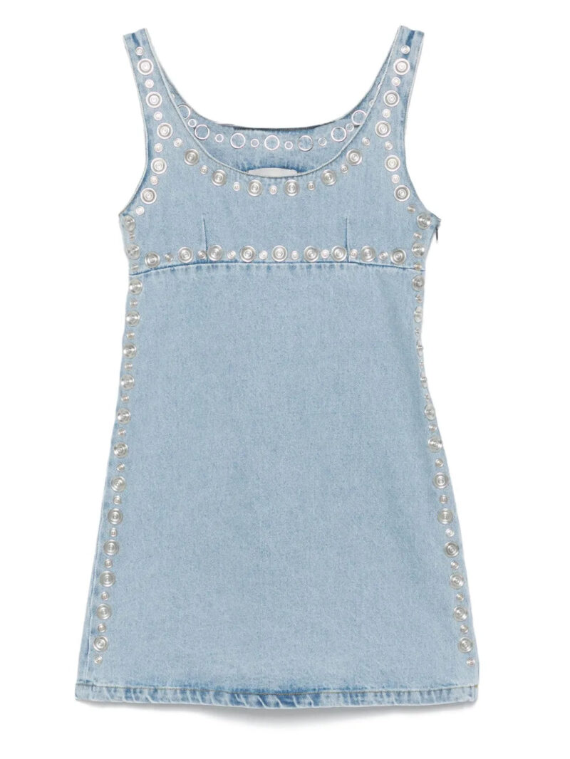 Coperni studded denim mini dress