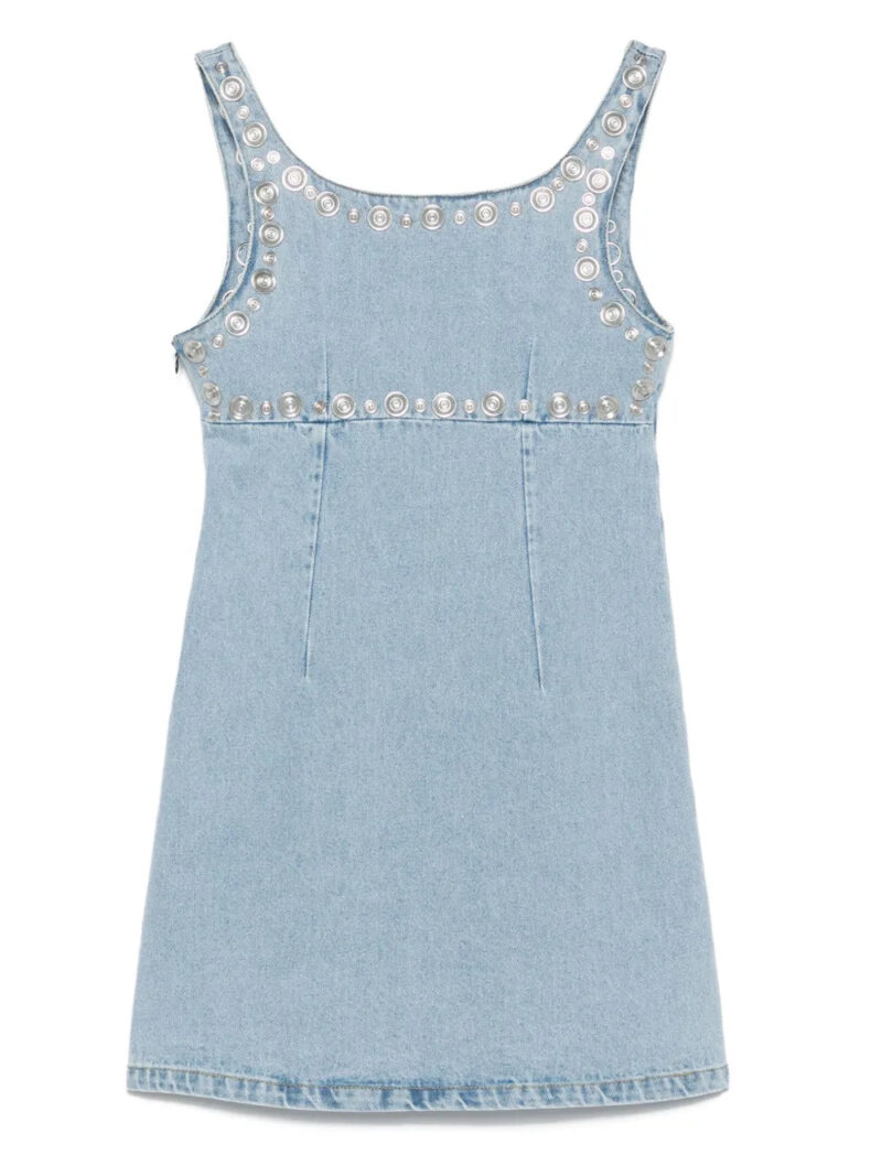 Coperni studded denim mini dress
