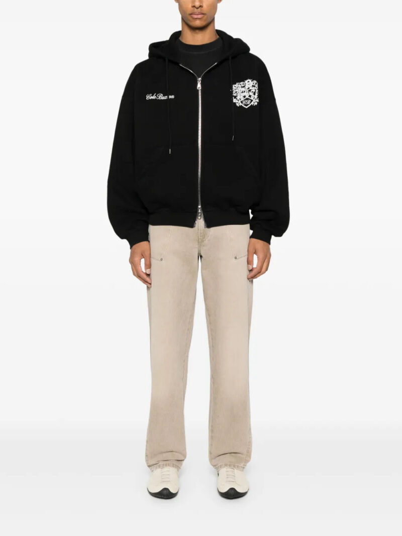 COLE BUXTON  logo-print cotton hoodie