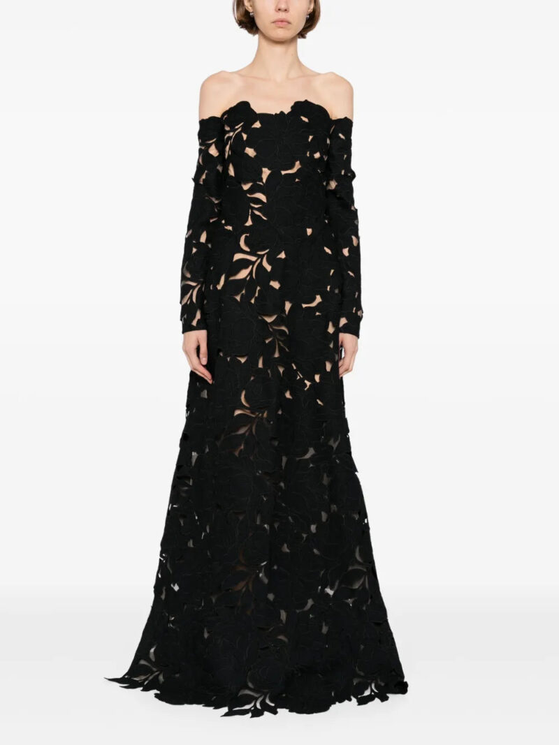 Costarellos  Kasia floral-cut lace gown