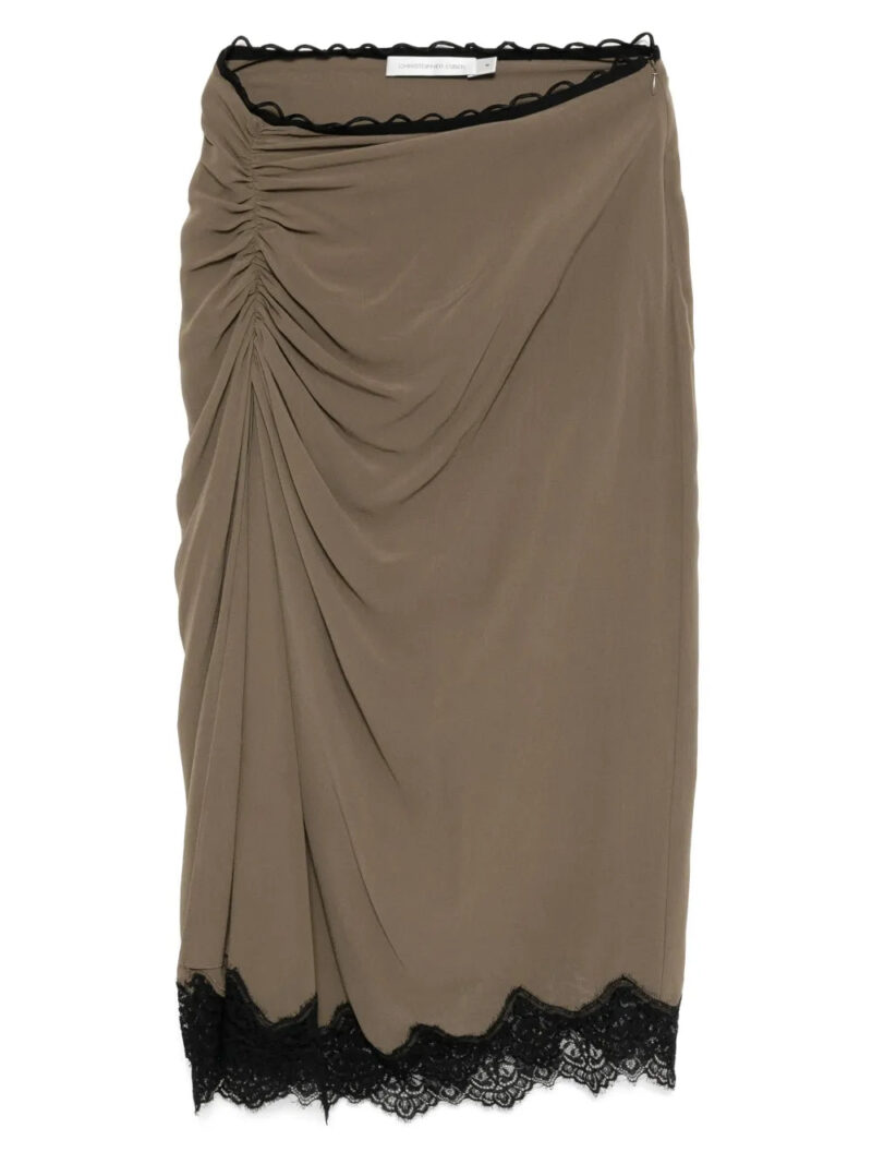 Christopher Esber  lace-crimped skirt