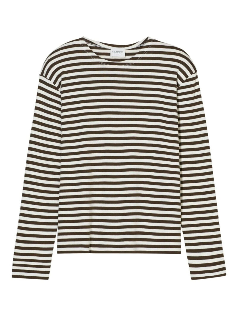 Closed  striped long-sleeve top