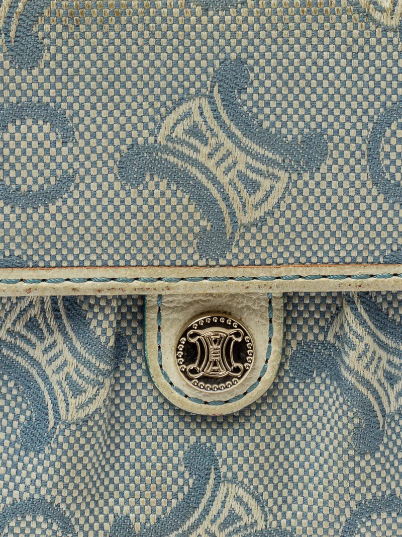 Céline Macadam-pattern denim wallet