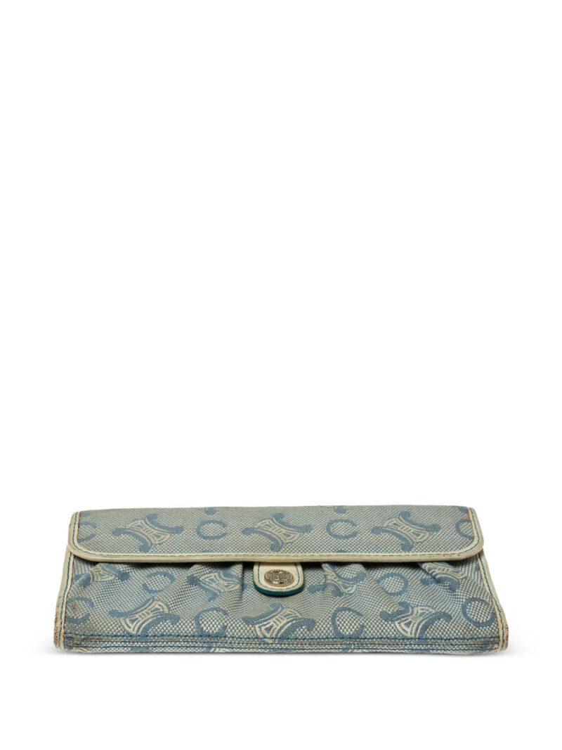 Céline Macadam-pattern denim wallet