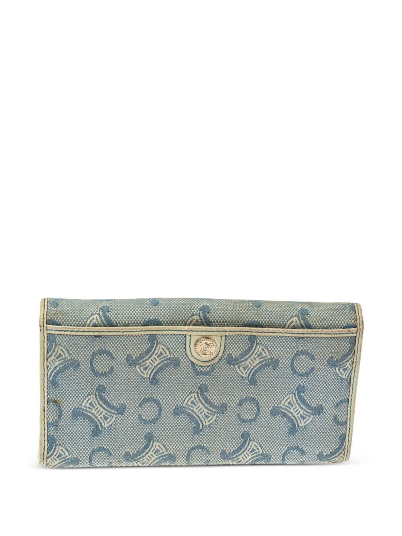 Céline Macadam-pattern denim wallet