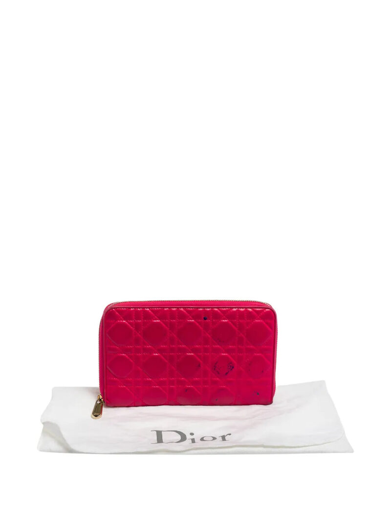 Christian Dior    Cannage leather zip wallet