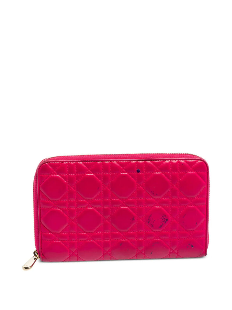 Christian Dior    Cannage leather zip wallet