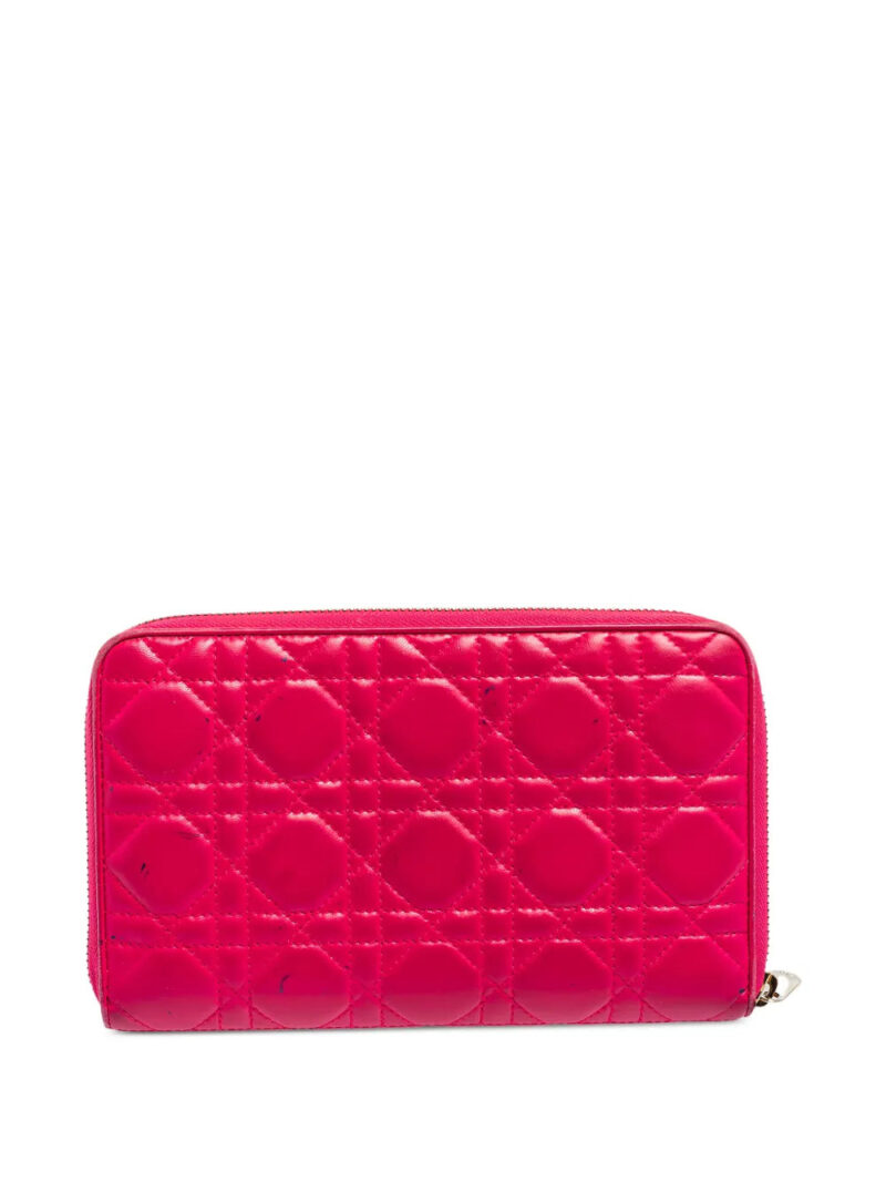 Christian Dior    Cannage leather zip wallet