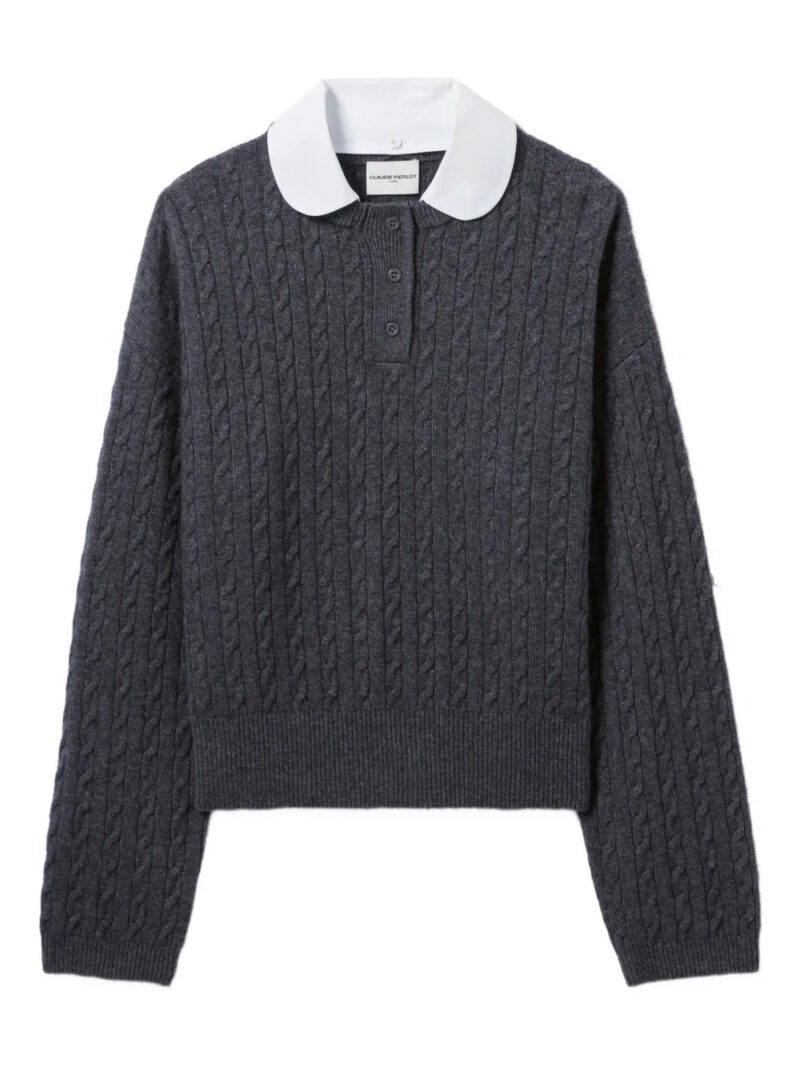 Claudie Pierlot  cable-knit polo-neck jumper