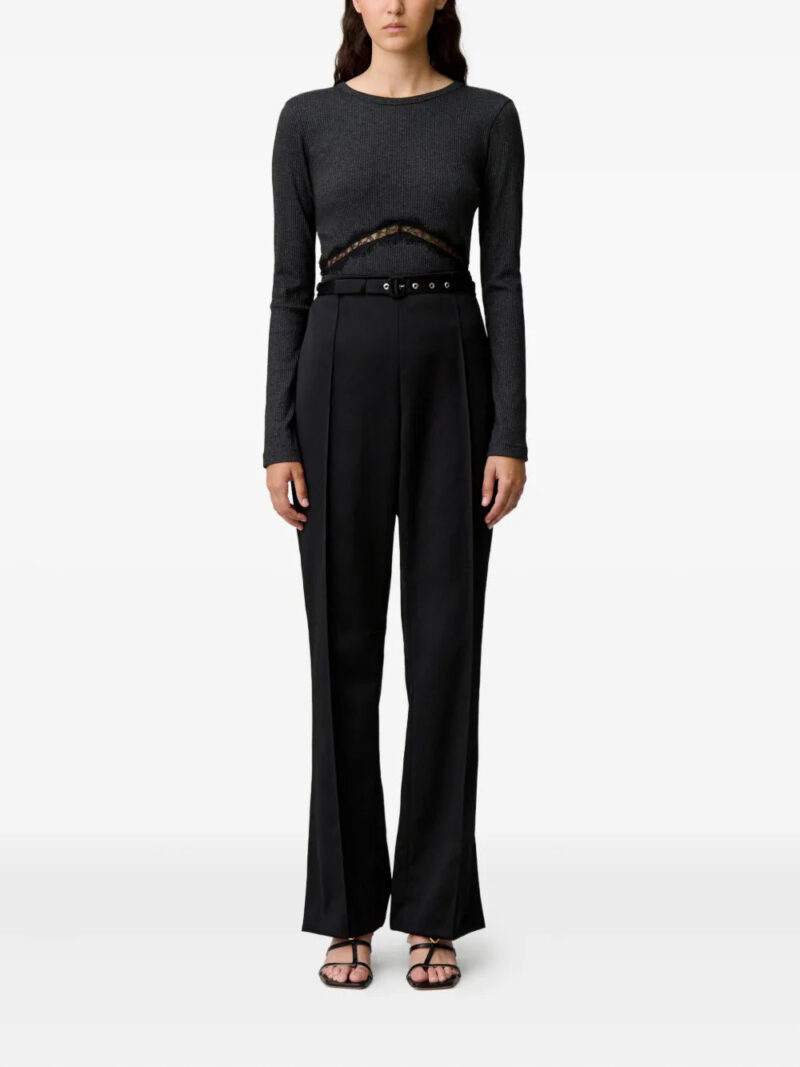 Claudie Pierlot belted side-slit trousers