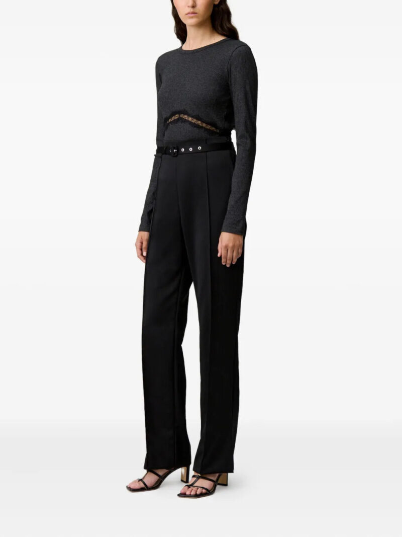 Claudie Pierlot belted side-slit trousers