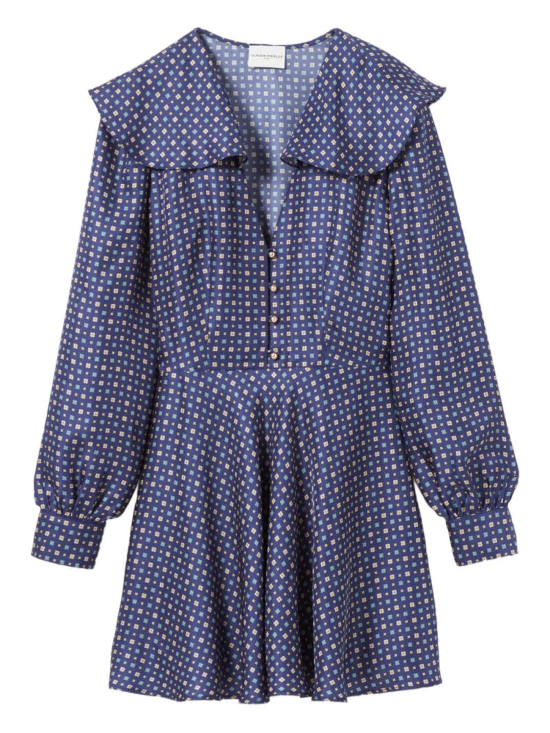 Claudie Pierlot  ruffled-collar flared mini dress