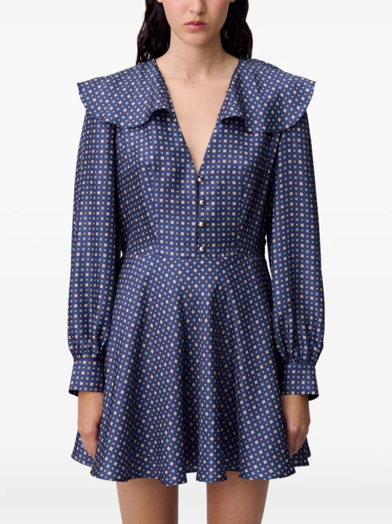 Claudie Pierlot  ruffled-collar flared mini dress