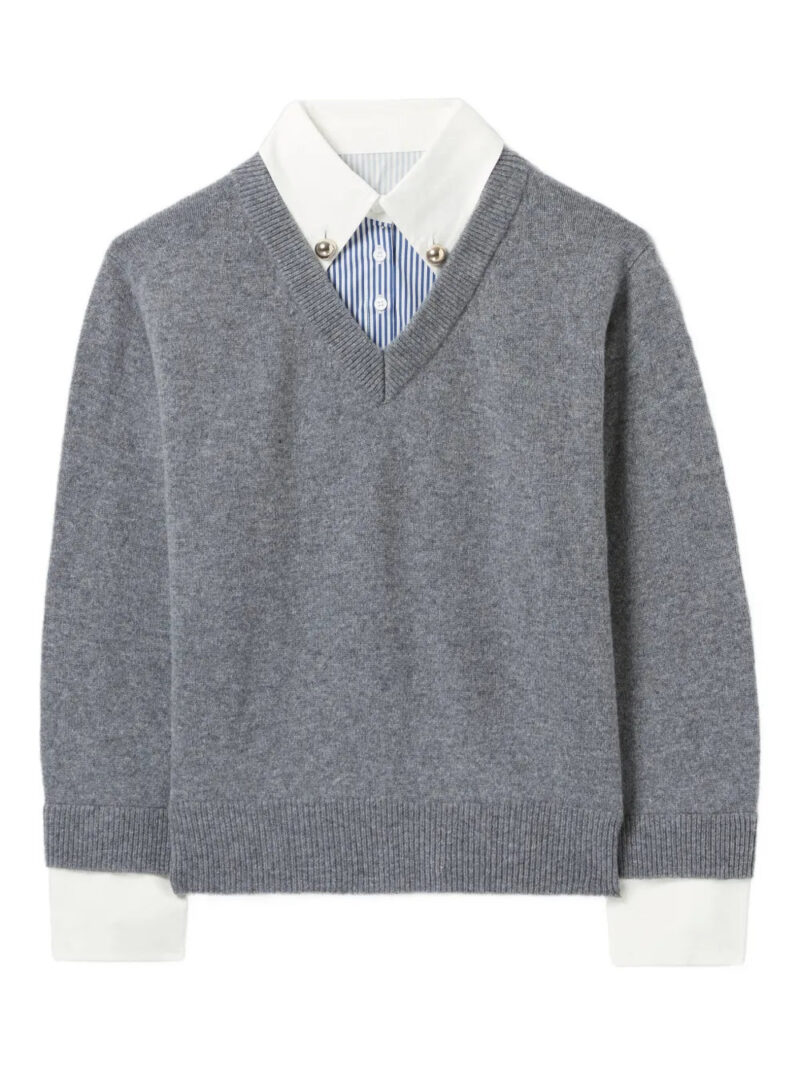 Claudie Pierlot  V-neck wool sweatshirt