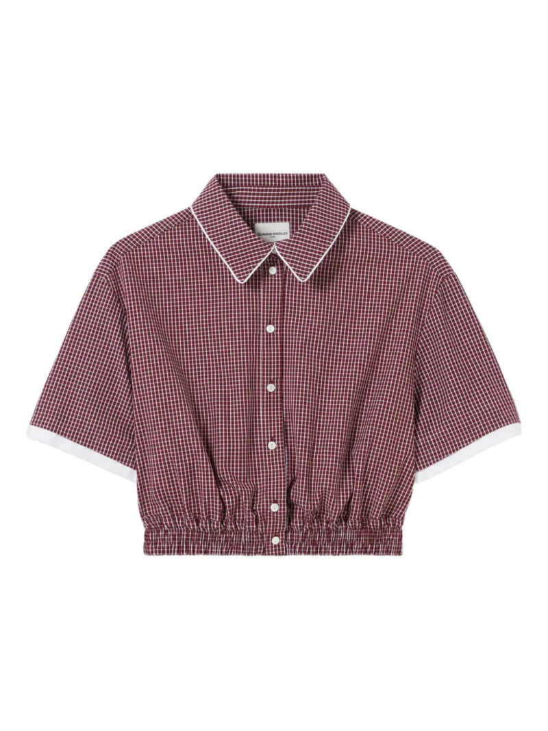 Claudie Pierlot  cropped checked shirt