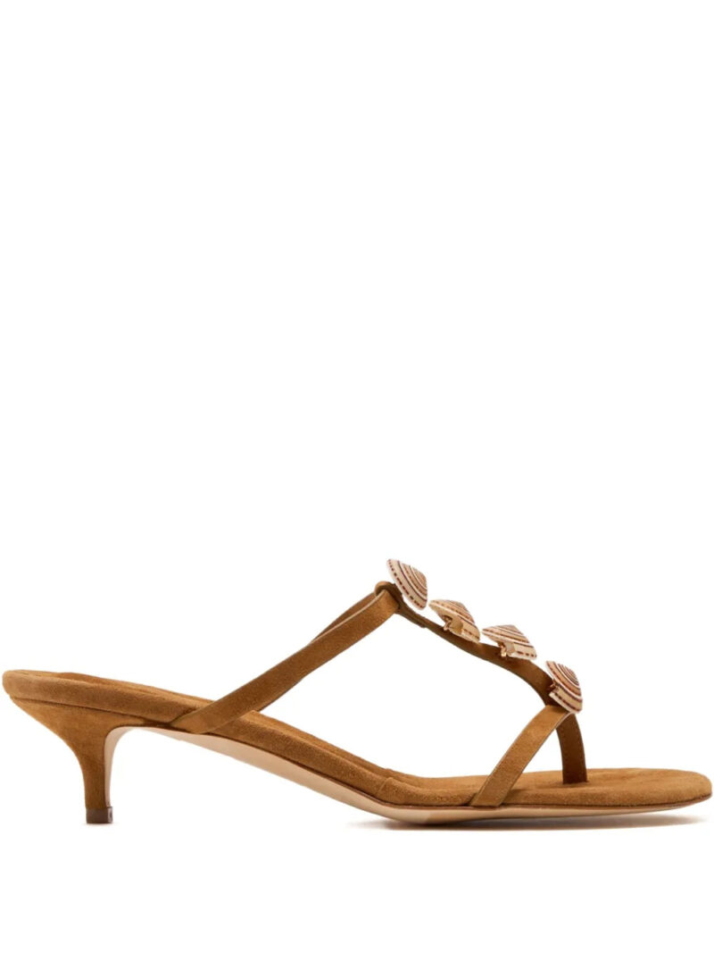Christopher Esber  shell-embellished kitten-heel sandals