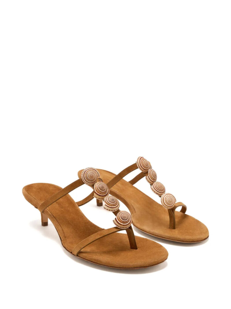 Christopher Esber  shell-embellished kitten-heel sandals