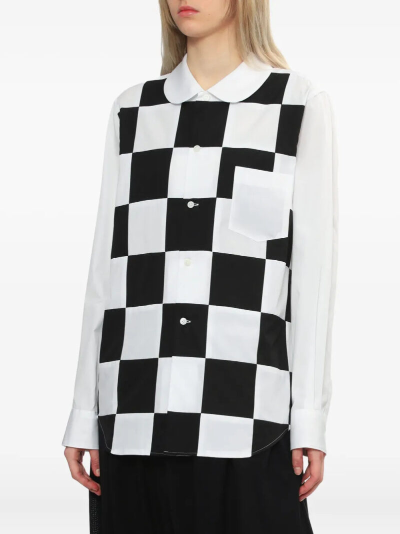 Comme Des Garçons Comme Des Garçons  Checker Board Peter Pan-collar shirt