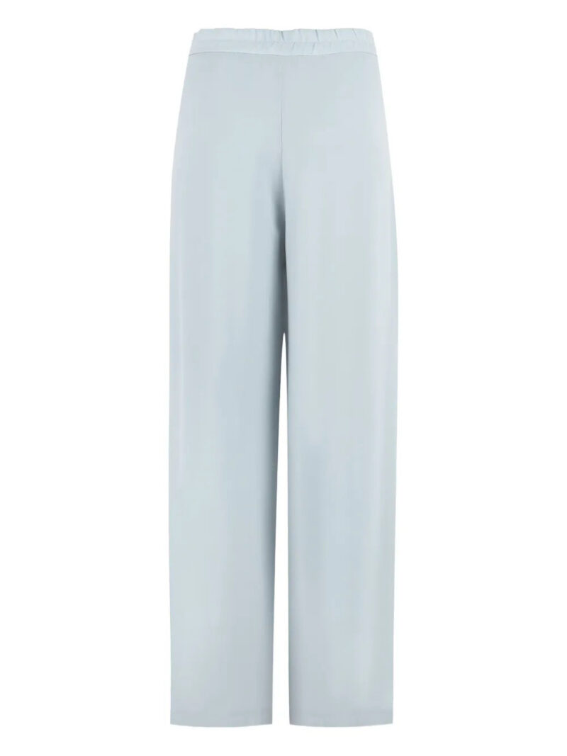 Clips elastic-waist wide-leg trousers