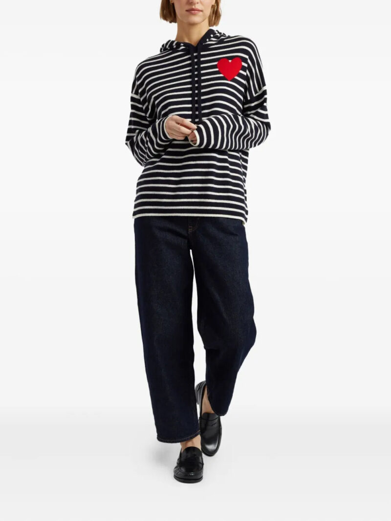 Chinti & Parker  Breton Heart striped hoodi