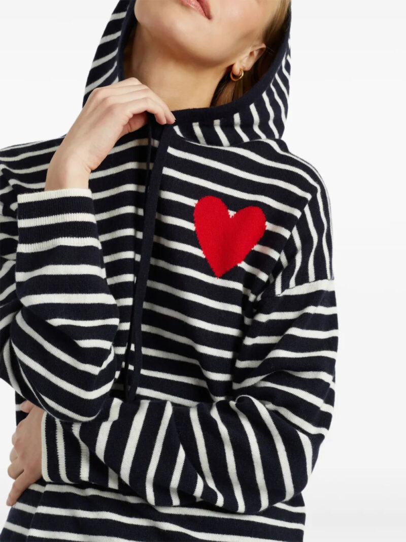 Chinti & Parker  Breton Heart striped hoodi