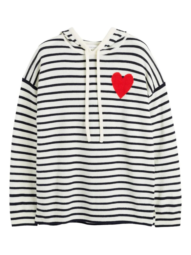 Chinti & Parker  Breton Heart striped hoodi