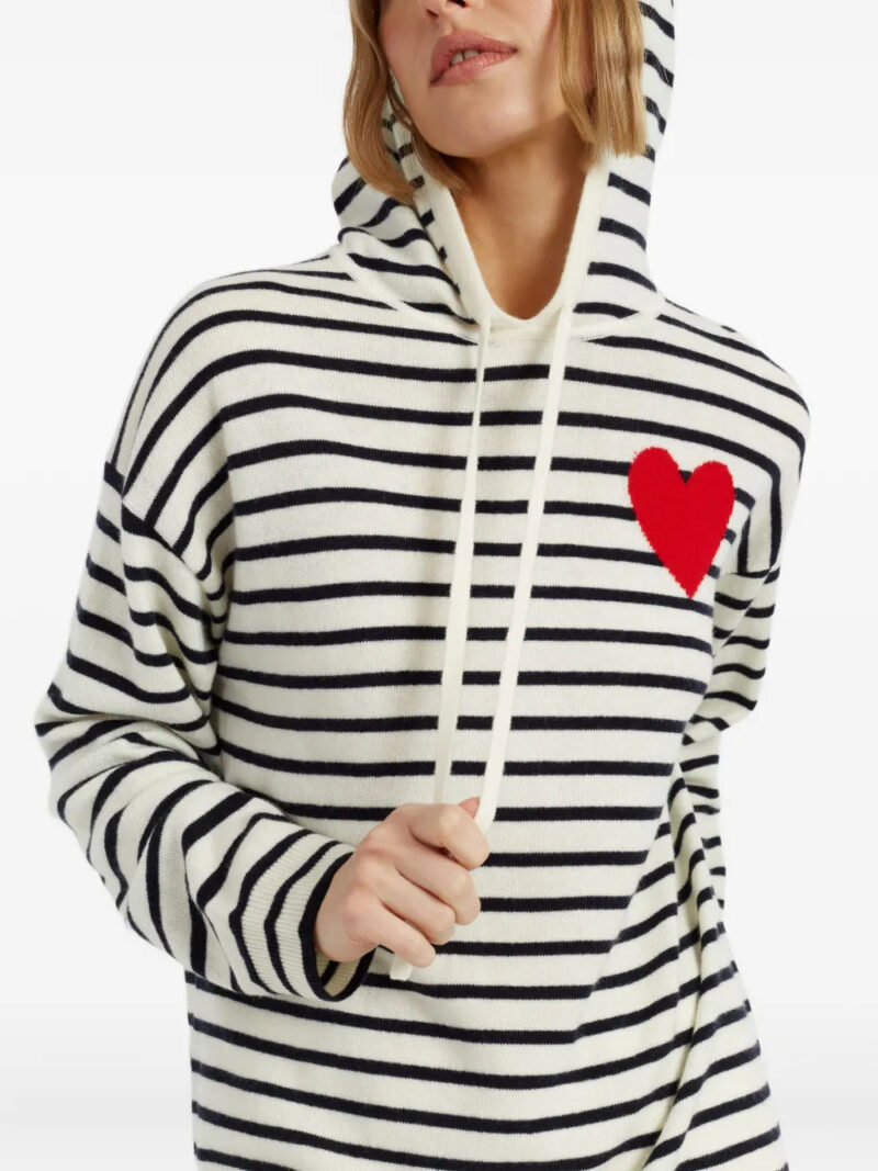 Chinti & Parker  Breton Heart striped hoodi