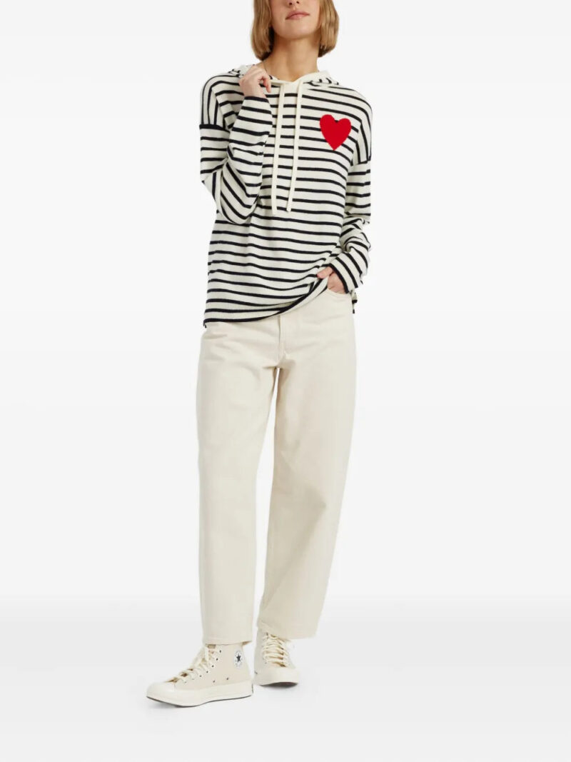 Chinti & Parker  Breton Heart striped hoodi