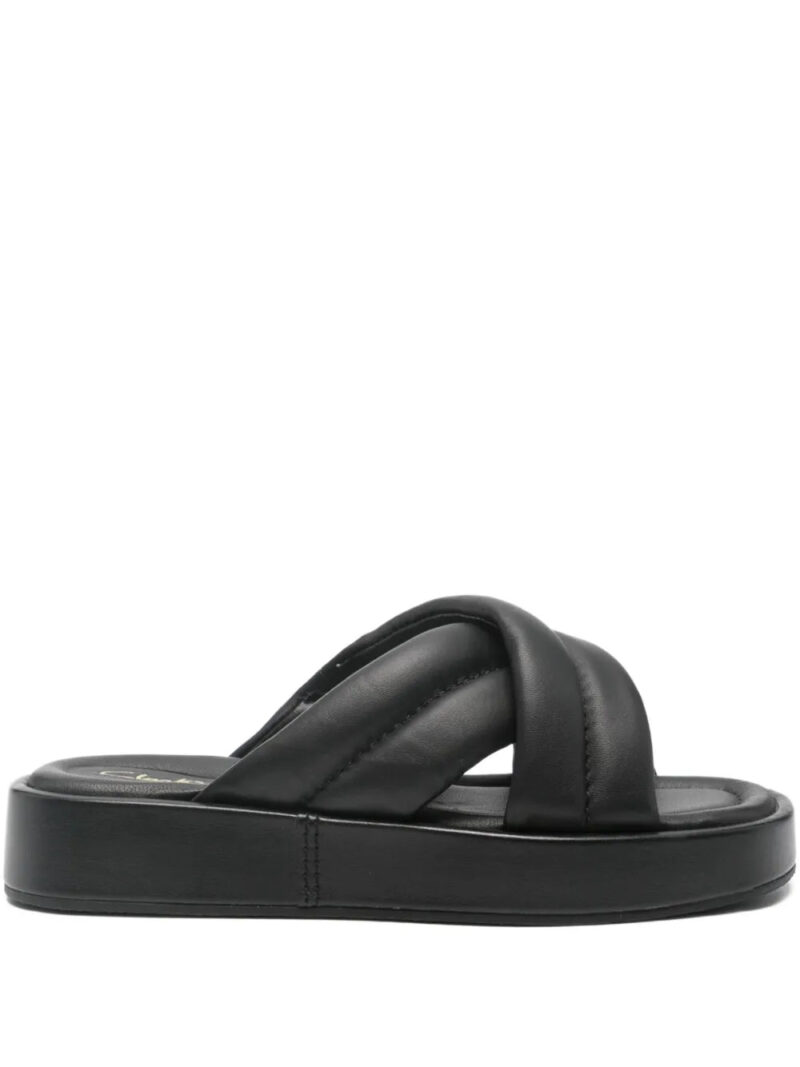 Clarks  35mm Alda quilted cross-strap sandals