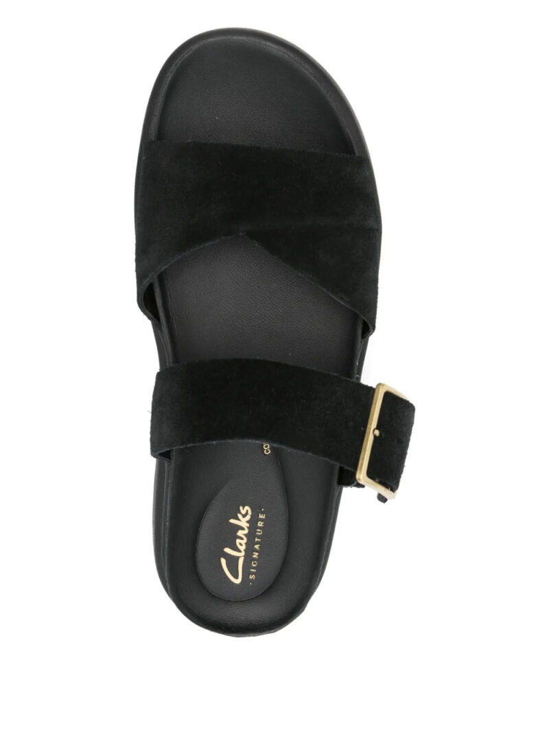 Clarks  Aristella buckled platform sandals