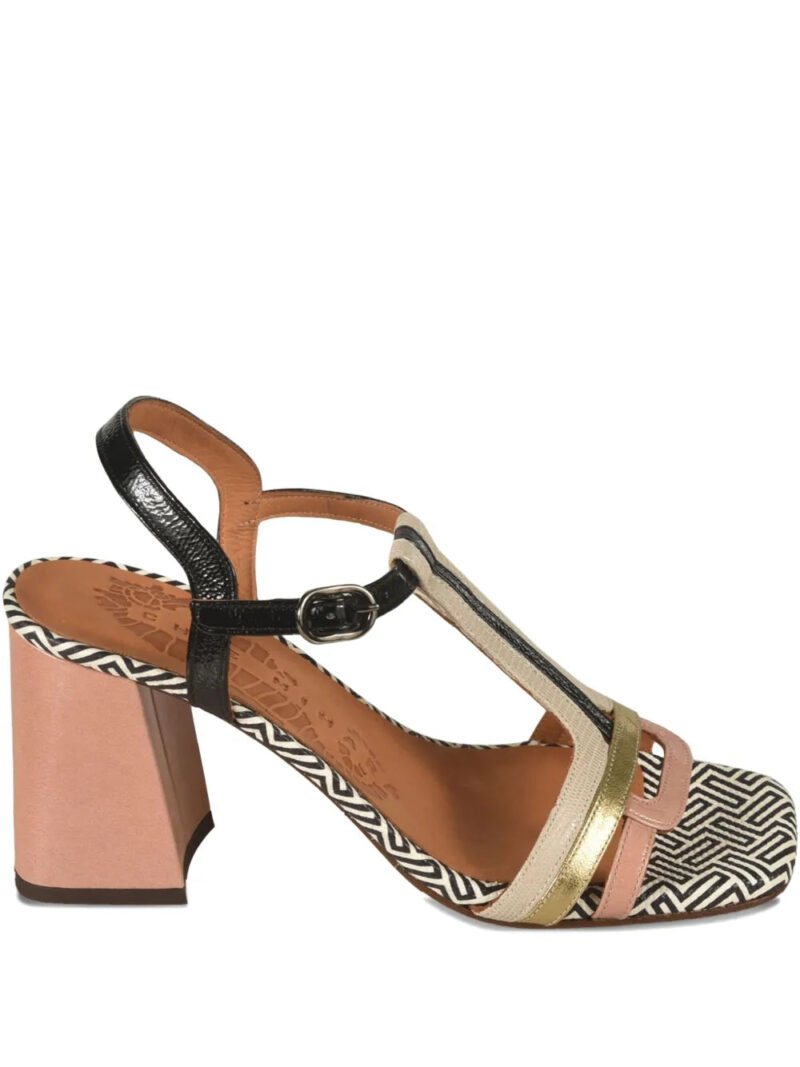 Chie Mihara  block-heel geometric-pattern sandals