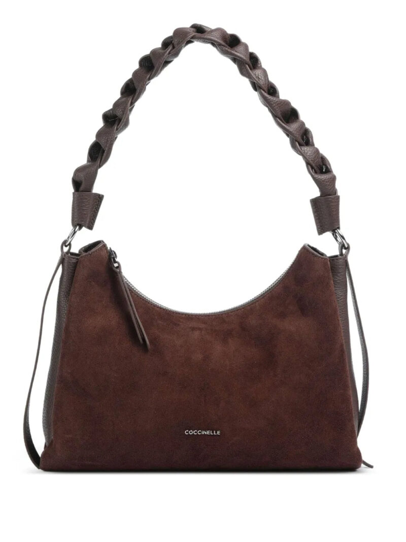Coccinelle Boheme braided-handle suede shoulder bag