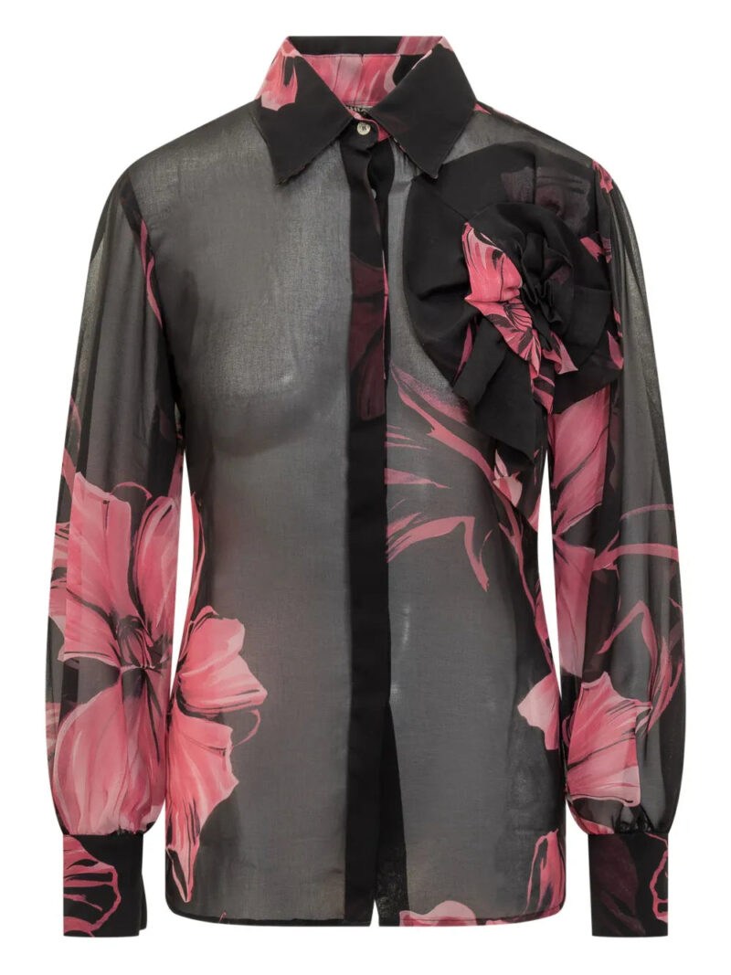 CHIARA BONI La Petite Robe  Maja floral-print ruffled shirt