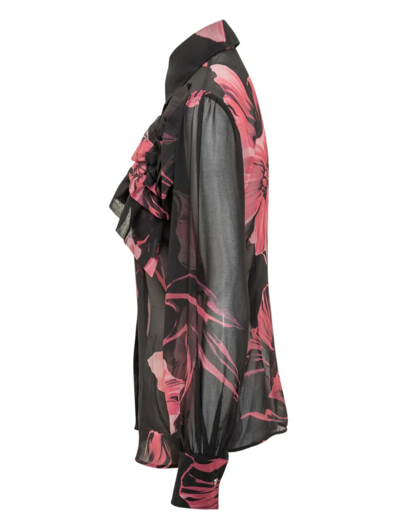 CHIARA BONI La Petite Robe  Maja floral-print ruffled shirt