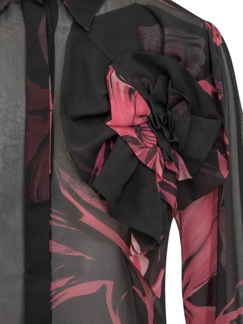 CHIARA BONI La Petite Robe  Maja floral-print ruffled shirt
