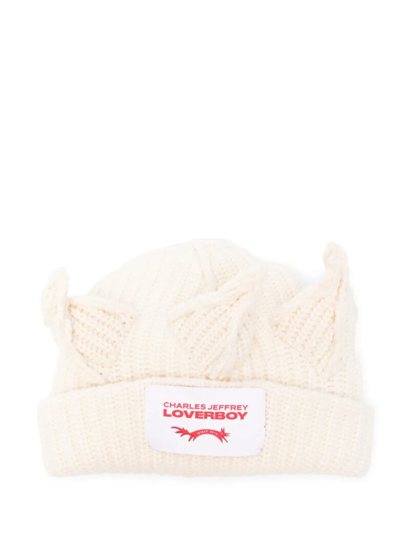 Charles Jeffrey Loverboy  crown knitted beanie hat