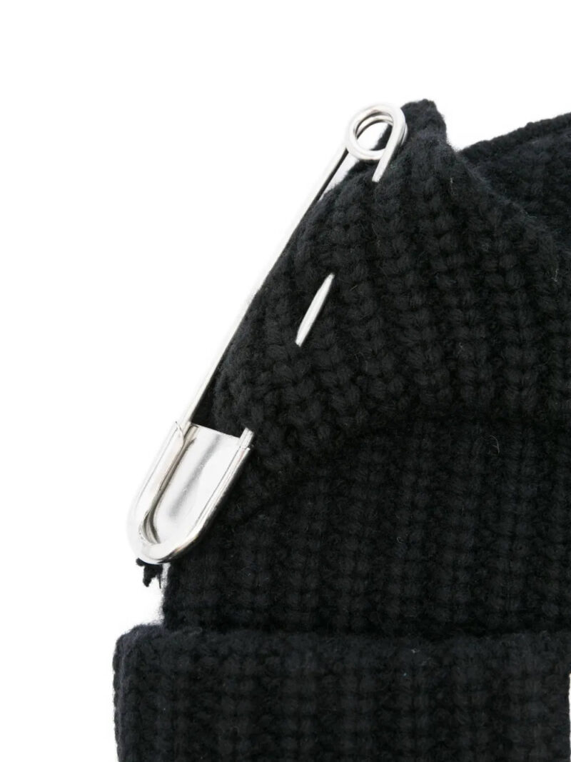 Charles Jeffrey Loverboy  safety-pin wool-blend beanie hat