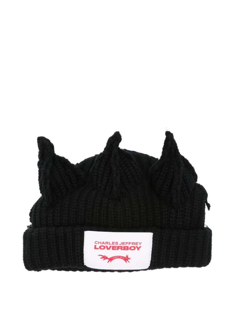 Charles Jeffrey Loverboy  crown-detail beanie hat