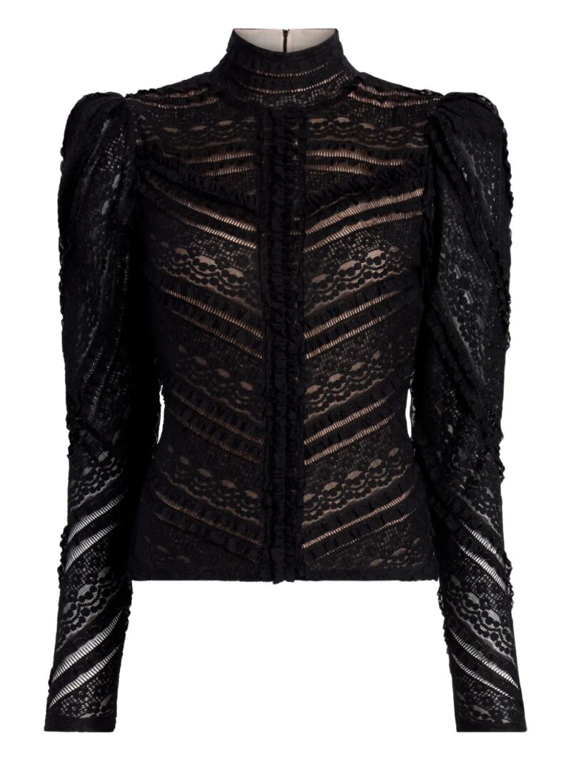 Cinq A Sept  ruffled lace blouse