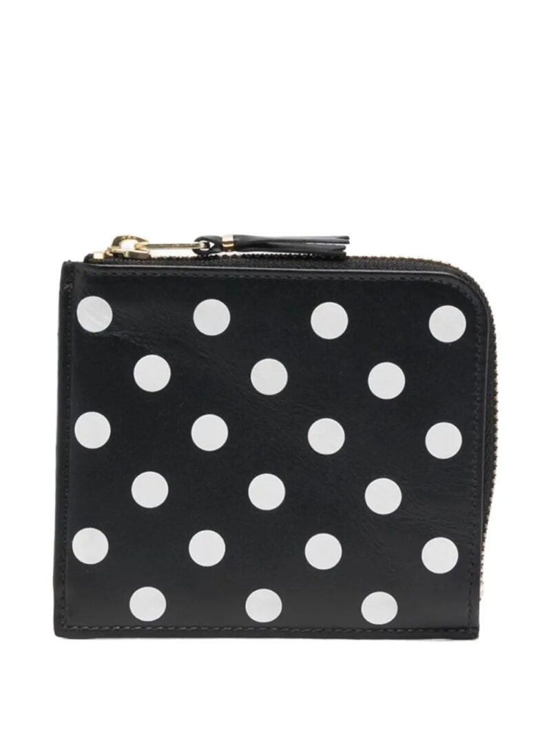 Comme Des Garçons Wallet  L-Shape polka-dot zip wallet