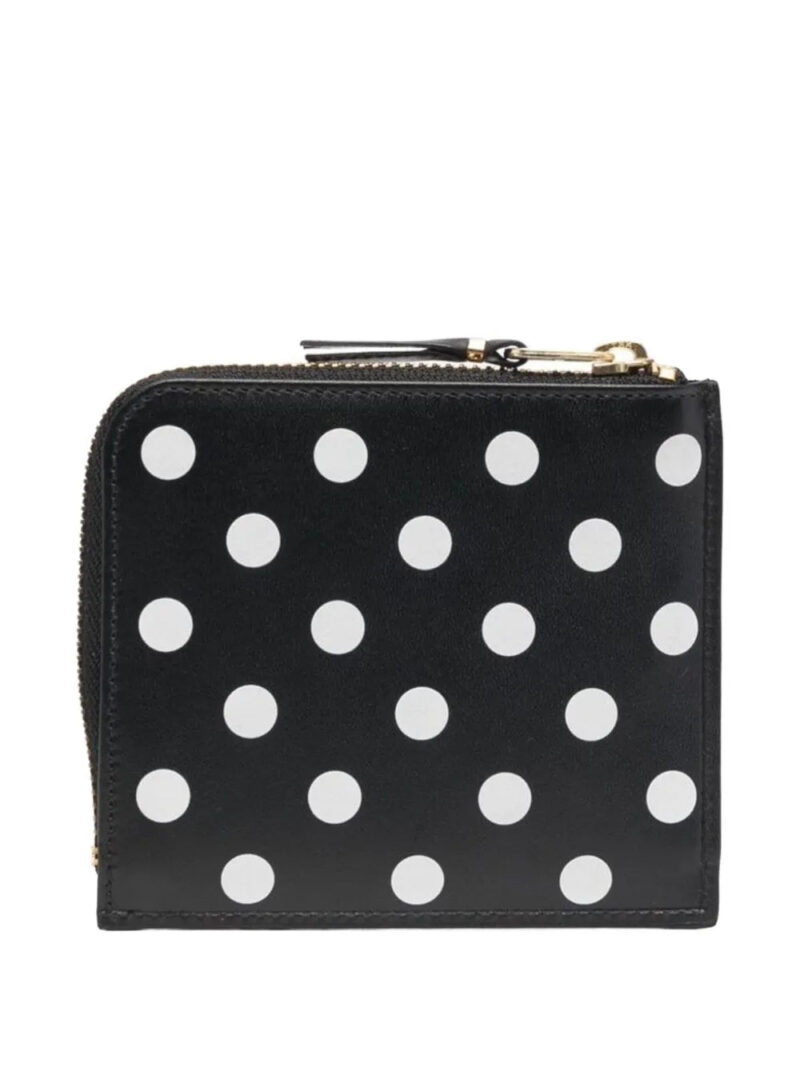 Comme Des Garçons Wallet  L-Shape polka-dot zip wallet