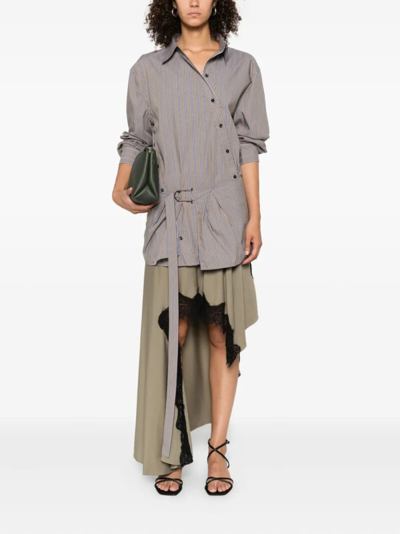 Christopher Esber lace-trim asymmetric maxi skirt