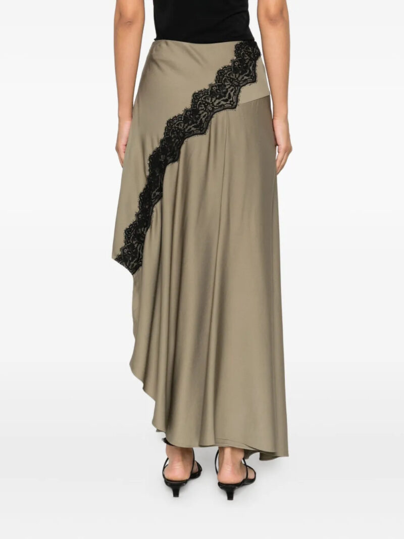 Christopher Esber lace-trim asymmetric maxi skirt