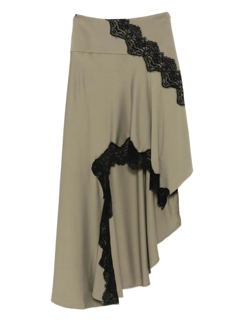 Christopher Esber  lace-trim asymmetric maxi skirt