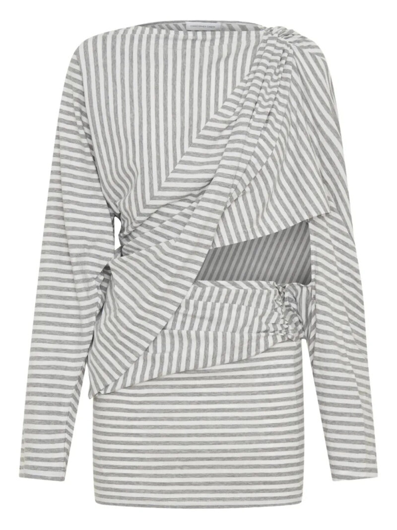 Christopher Esber  Alba draped striped mini dress