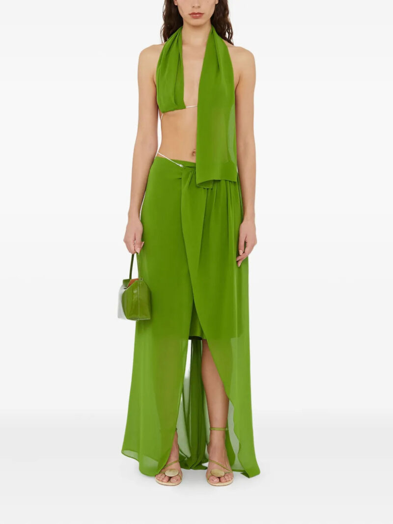 Christopher Esber  chain-detail asymmetric sarong skirt