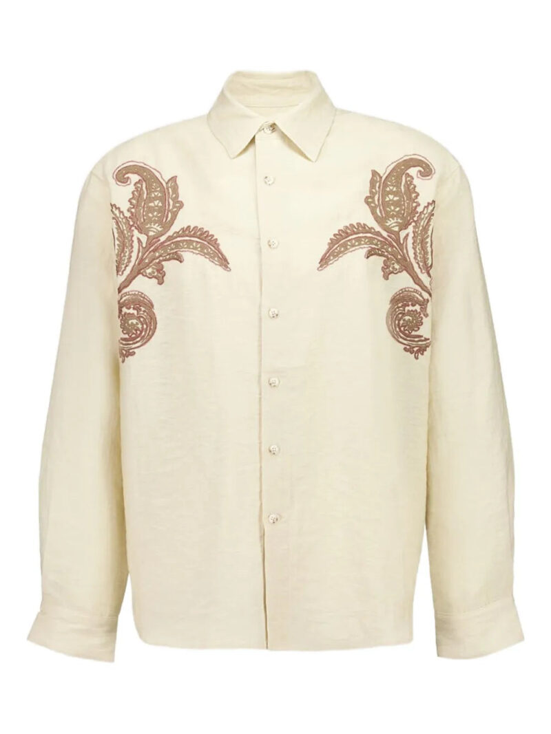 COMMAS  paisley-embroidered long-sleeve shirt