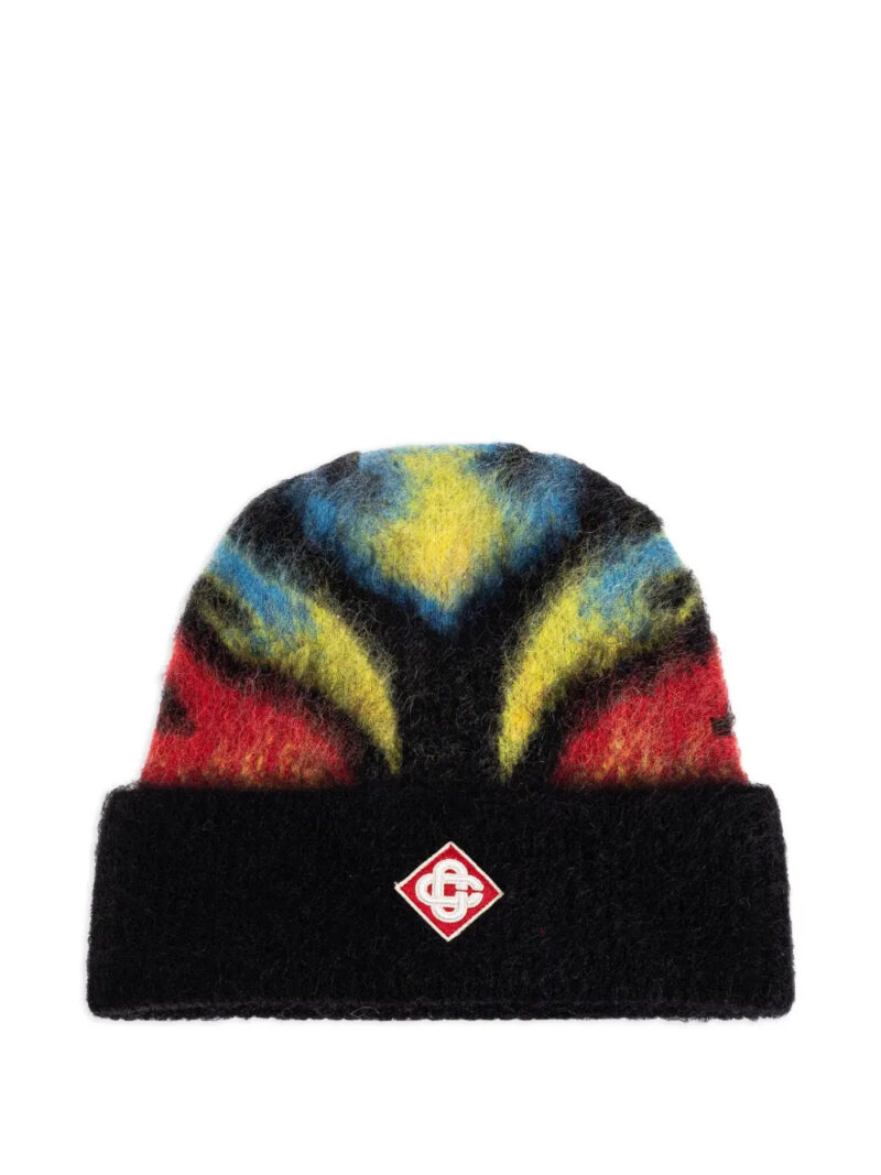 Casablanca  flame-motif beanie hat