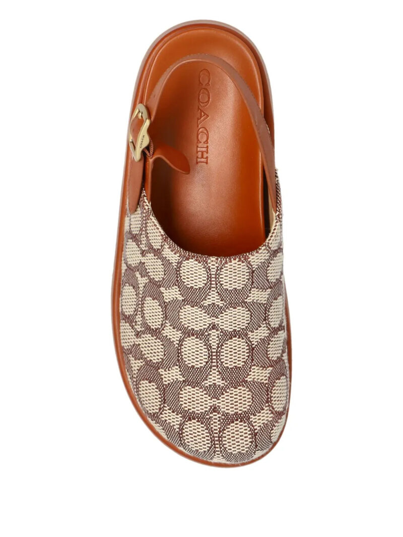 Coach slingback-jacquard flat mules